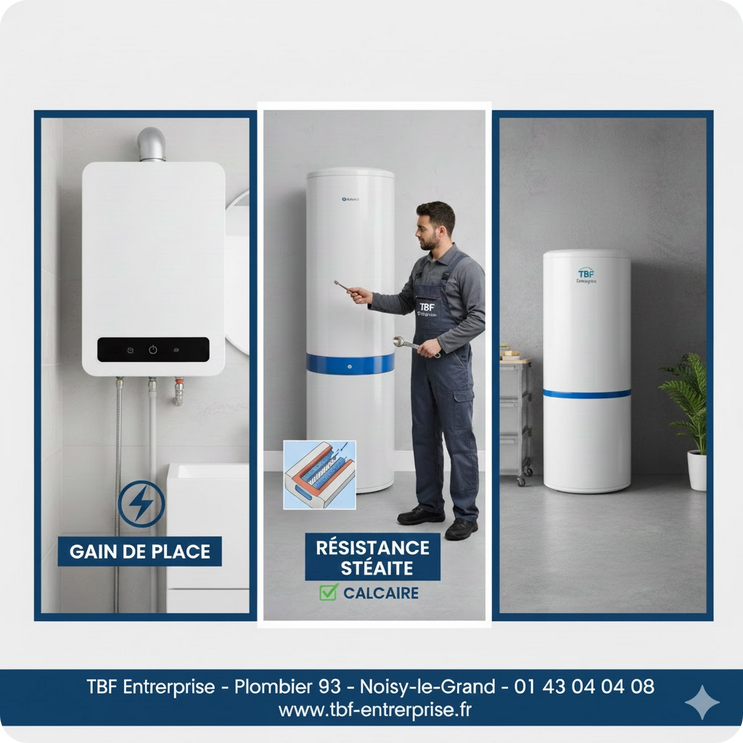 Chauffe-eau Électrique à Noisy-le-Grand (93) : Quel Modèle Choisir ? TBF Entreprise vous Guide